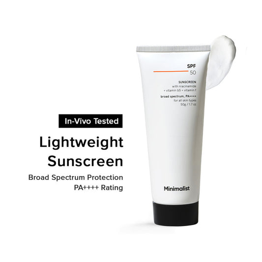 Minimalist SPF 50 PA++++ Sunscreen With Niacinamide - Lightweight & No White Cast For All Skin Types
