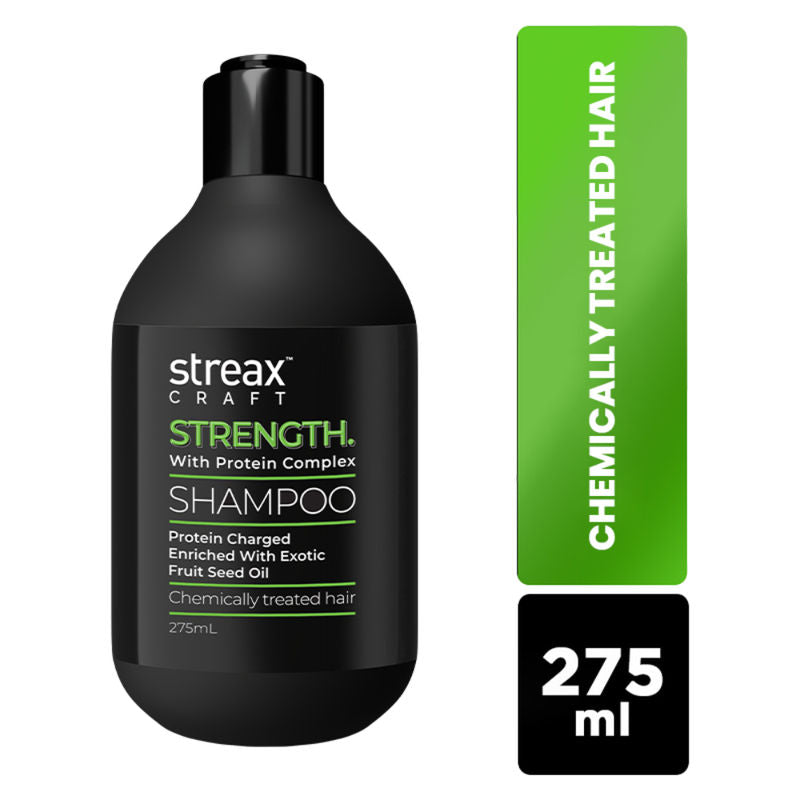 Streax Craft Strength Shampoo I For Chemically Treated Hair I Strength with Protein Complex (275ml)