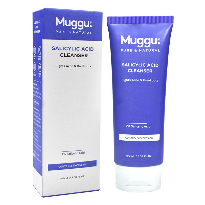 Muggu Skincare Salicylic Acid Cleanser for Acne Prone & Oily Skin with 2% Salicylic Acid