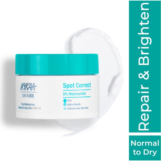 Nykaa Skinrx 5% Niacinamide Face Day Moisturizer For Spot Correction With SPF 15 Normal To Dry Skin