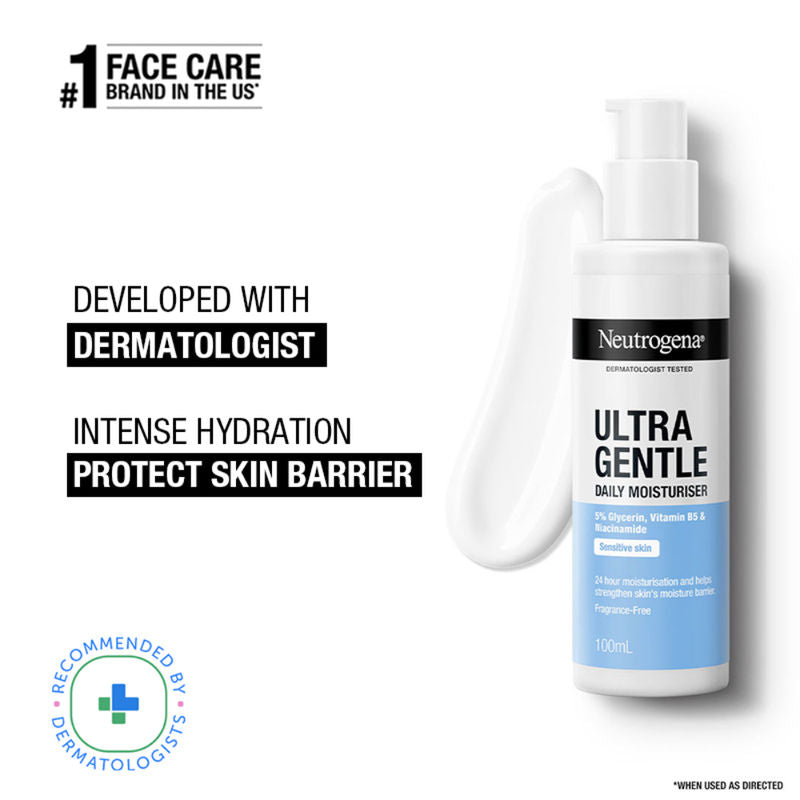 Neutrogena Ultra Gentle Daily Face Moisturizer With Glycerin, Niacinamide & Vitamin B5