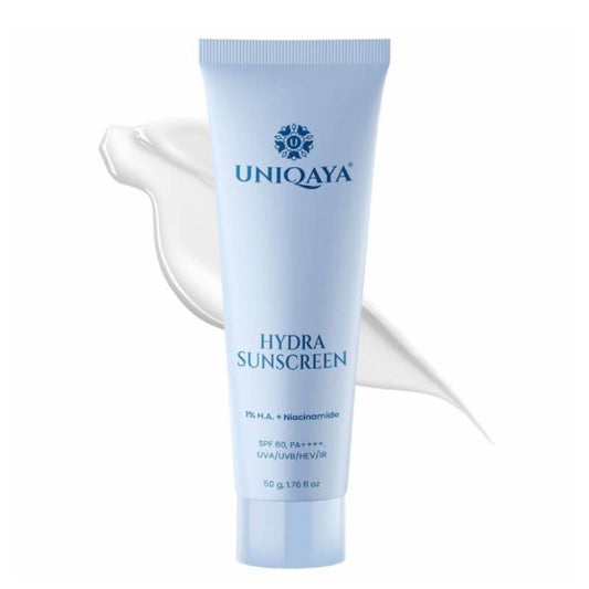 Uniqaya Hydra Sunscreen SPF 60 PA++++ Hyaluronic Acid & Niacinamide Sunscreen