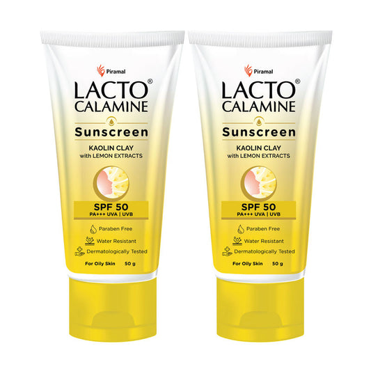 Lacto Calamine Face Sunscreen SPF 50 PA +++ UVA-UVB - No White Cast - Pack of 2