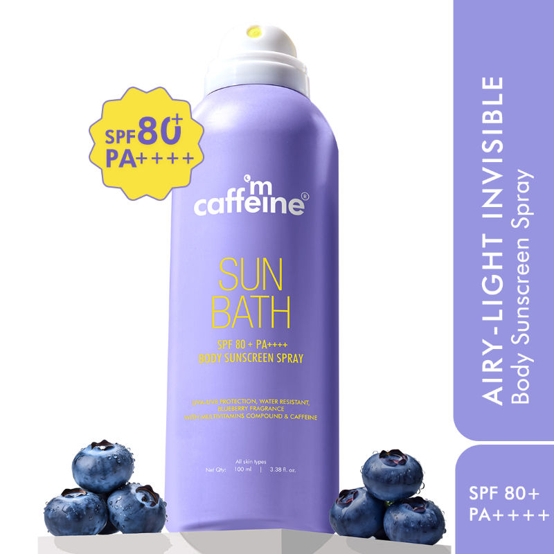 MCaffeine Sun Bath SPF 80+ PA ++++ Body Sunscreen Spray