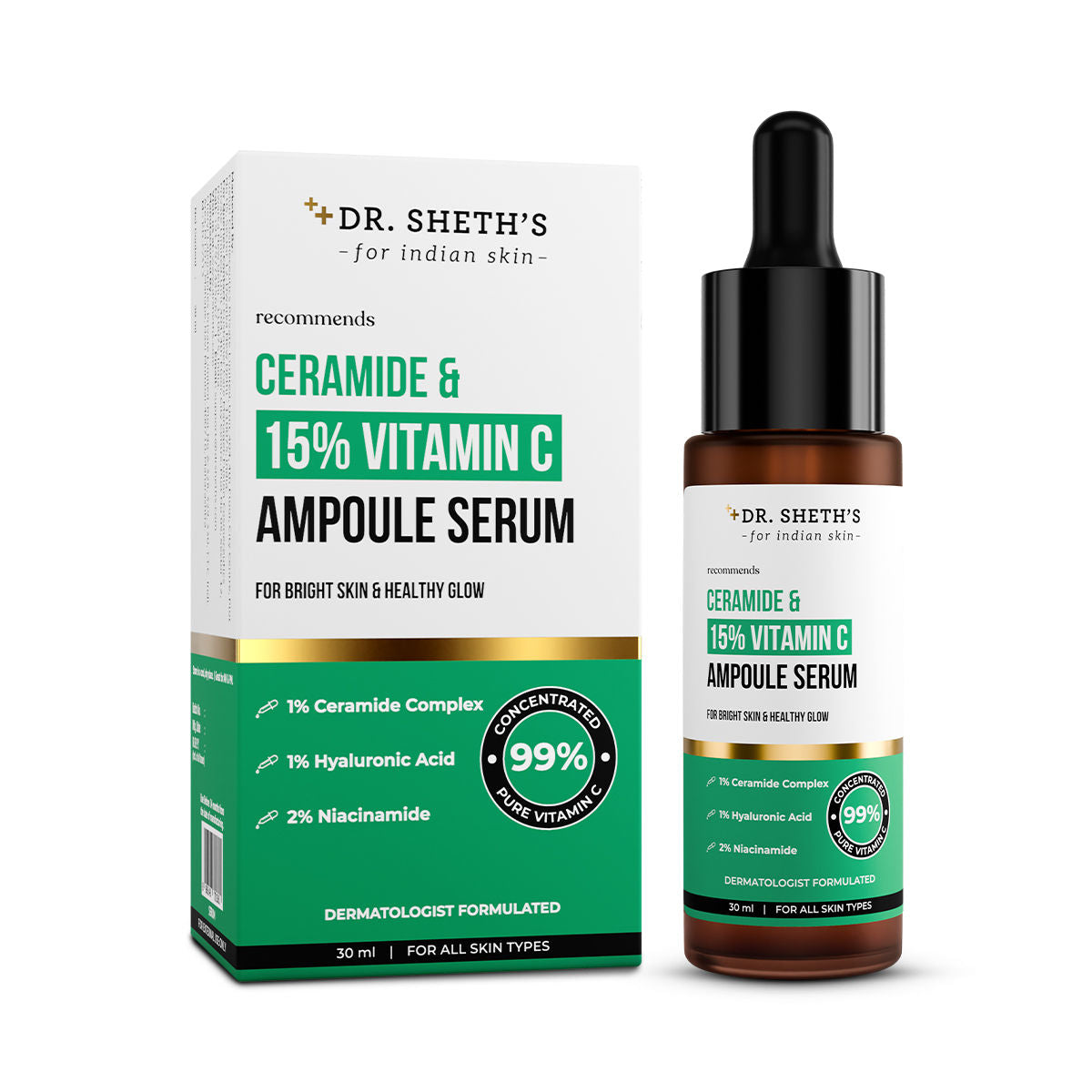 Dr. Sheth's Ceramide & 15% Vitamin C Ampoule Serum