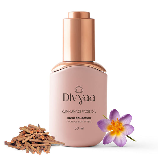 Divyaa Divine Kumkumadi Tailam Ayurvedic Facial Oil with Saffron & more Radiates & Brightens Skin (30ML)