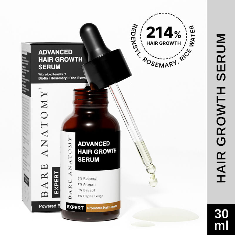 Bare Anatomy Advanced Hair Growth Serum for Scalp 3% Redensyl + 4% Anagain + 3% Baicapil
