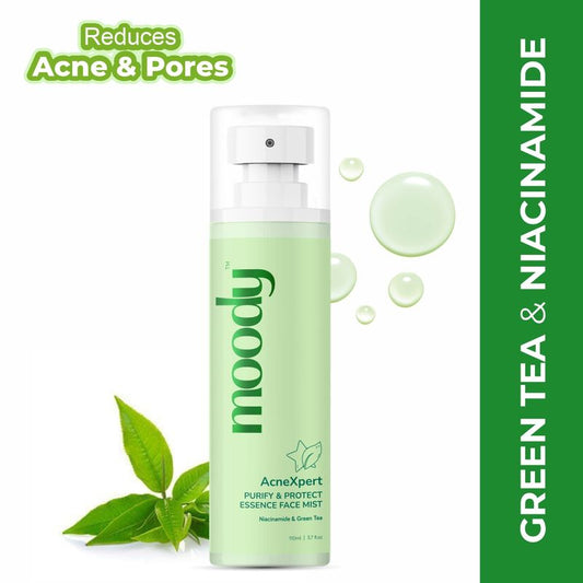 Moody Acnexpert Skin Clarifying Face Mist With Niacinamide & Green Tea - Face Toner For Oily Skin