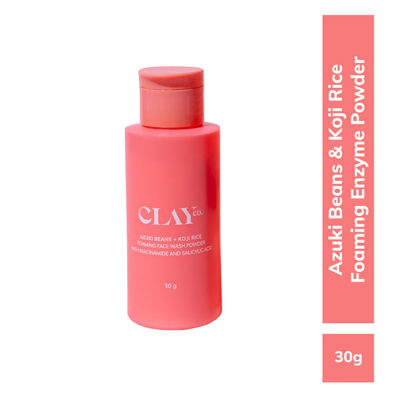 CLAYCO FACE WASH POWDER WITH AZUKI BEANS, KOJI RICE, SALICYLIC ACID & NIACINAMIDE - BRIGHTER SKIN(30G)