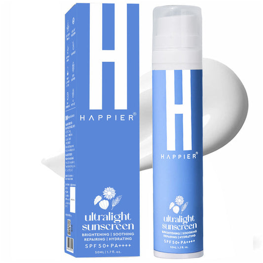 Happier 3-In-1 Sunscreen Gel, Serum & Moisturizer Spf 50 Pa++++