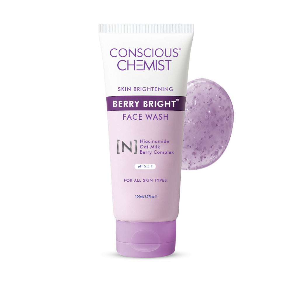 Conscious Chemist Berry Bright Soothing & Calming Face Cleanser with Niacinamide, Berry Extracts