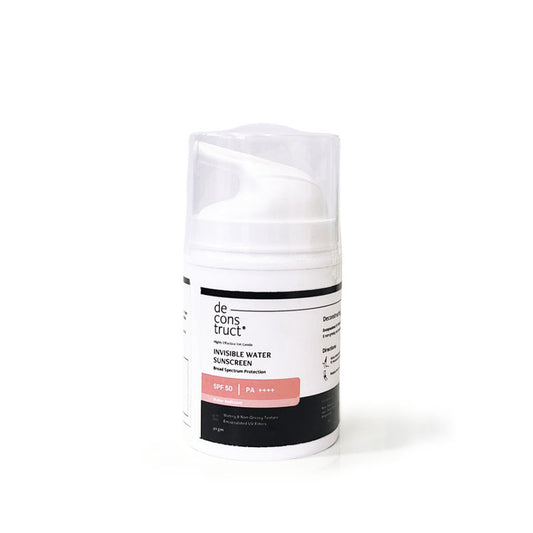 Deconstruct Invisible Water Sunscreen SPF 50, Instant Cooling & Long-Lasting for All Skin Types