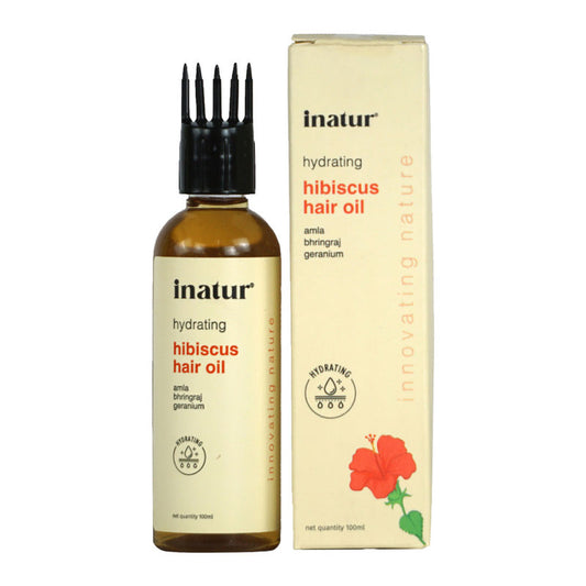 inatur Hibiscus Hair Oil, Nourishing, Hair Growth, With Amla & Bhringraj For Hair Fall & Dry Hair