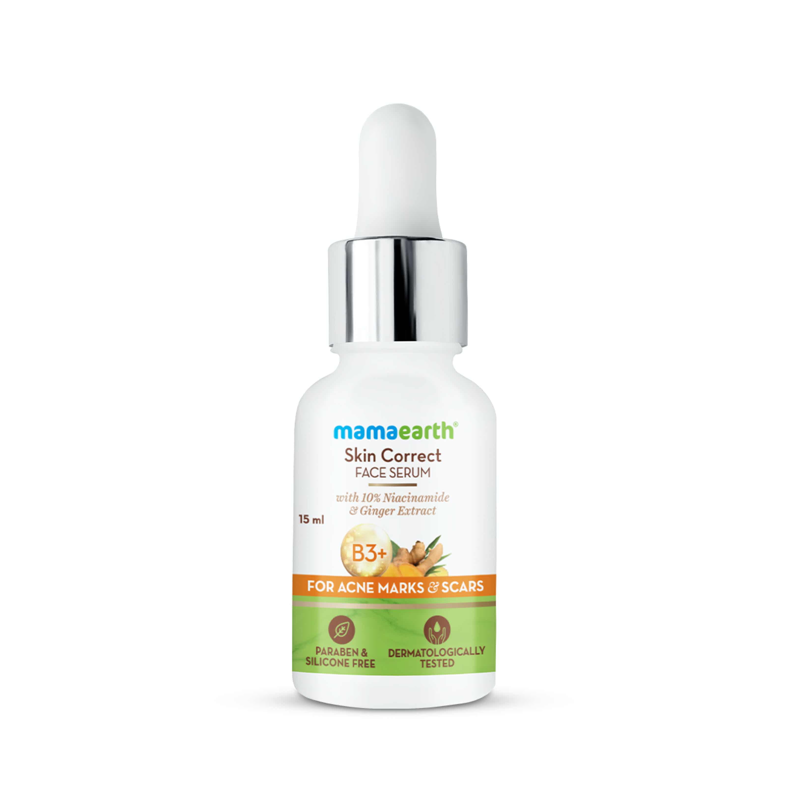 Mamaearth Skin Correct Face Serum with Niacinamide and Ginger Extract for Acne Marks & Scars