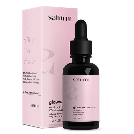 Saturn By GHC 5% Vitamin C Face Serum With 10% Niacinamide For Skin Glow & Brightening Dull Skin