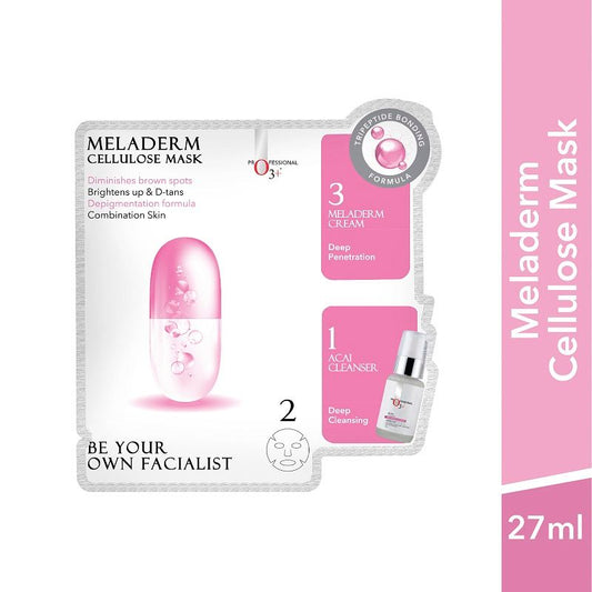 O3+ Brightening Meladerm 3-Step Cellulose Sheet Mask