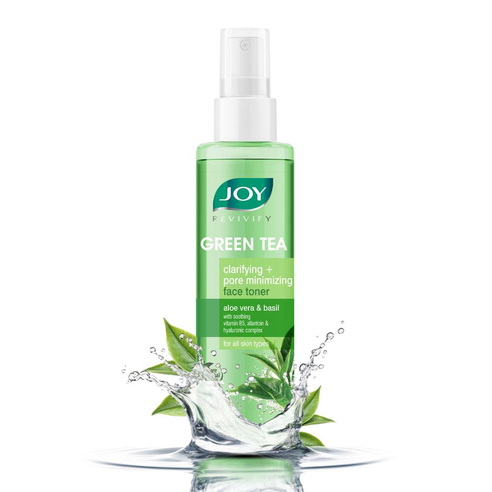 Joy Green Tea Clarifying Face Toner with Aloe Vera - pH Balanced, Alcohol Free & For All Skin Types