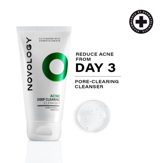 Novology Acne Clearing Cleanser For Acne, Whiteheads And Blackheads, Suitable For Sensitive Skin