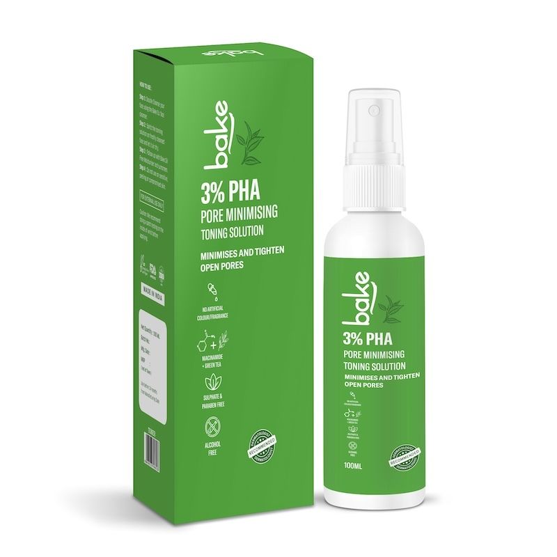 Bake 3% Pha Pore Minimising Toner With Gluconolactone & Niacinamide For Open Pores & Acne