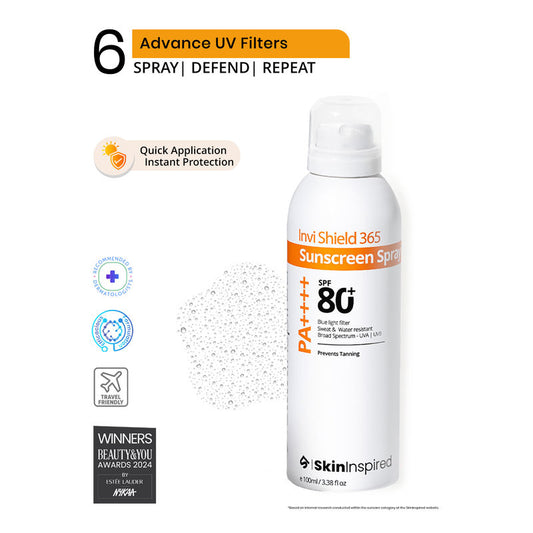 SkinInspired Invishield 365 Body Sunscreen Spray SPF 80+ PA++++