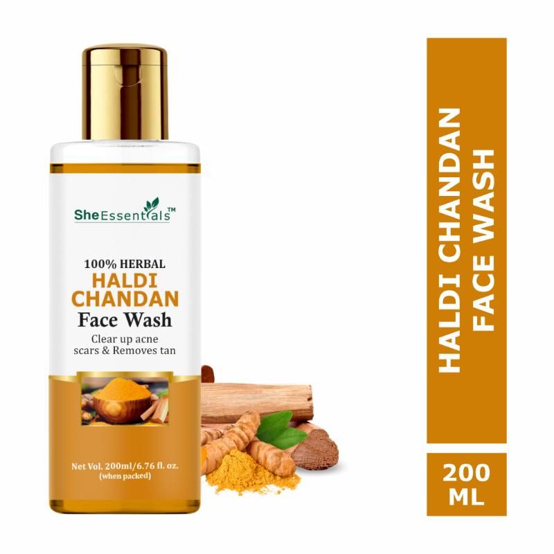 She Essentials Skin Brightening Haldi & Chandan Face Wash For Skin Brightening