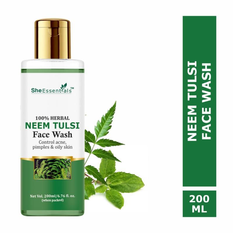 She Essentials Neem & Tulsi Face Wash For Acne, Ageing, Wrinkle Control