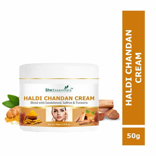 She Essentials Haldi Chandan Face Cream For Brightening Skin All Types Of Skin