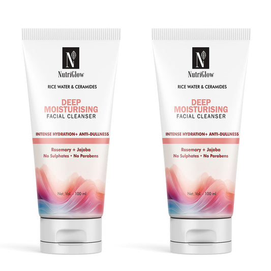 NutriGlow RiceWater And Ceramides Face Wash - Set of 2