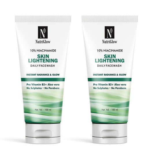 NutriGlow Niacinamide Skin Whitening Daily Face Wash - Set of 2