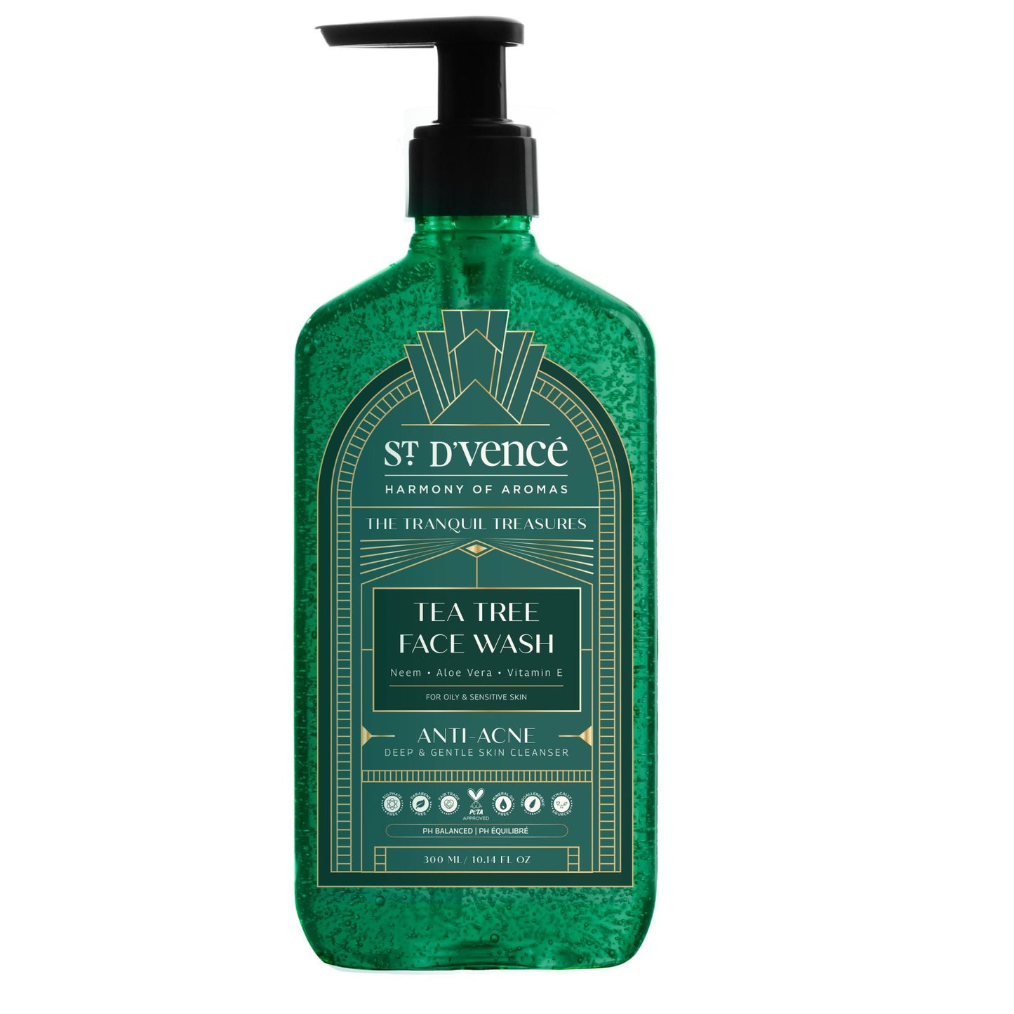 St. D'vence Tea Tree Oil And Neem Face Wash For Oily & Acne Prone Skin, Cleanses Pores & Excess Oil