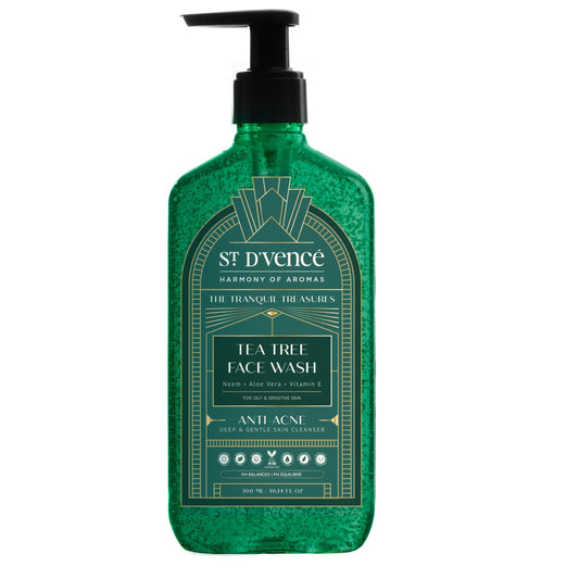 St. D'vence Tea Tree Oil And Neem Face Wash For Oily & Acne Prone Skin, Cleanses Pores & Excess Oil