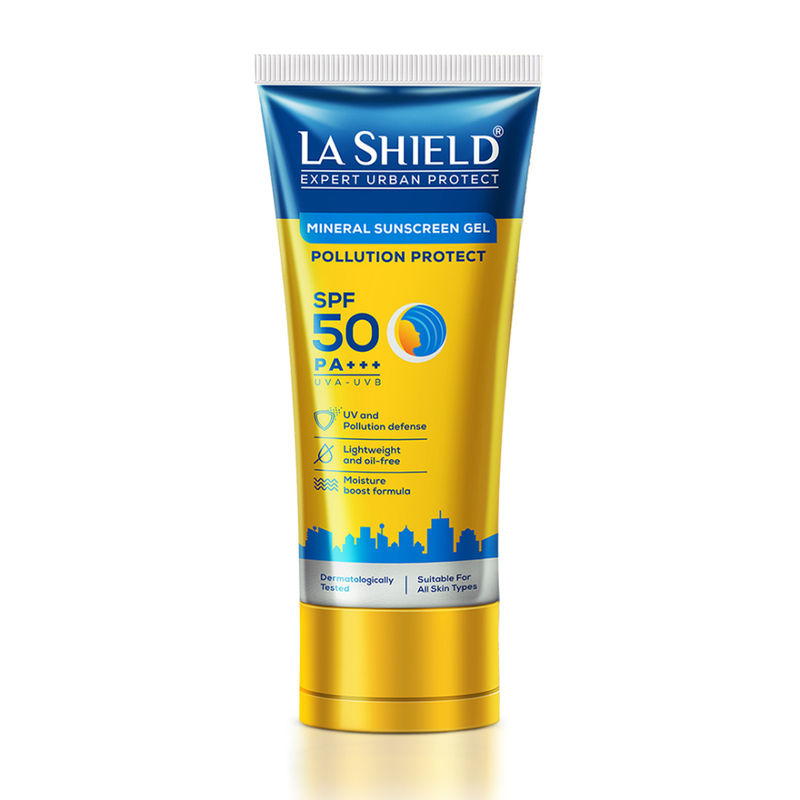 La Shield Pollution Protect SPF 50 Mineral Sunscreen Lightweight & Oil free Moisture Boost