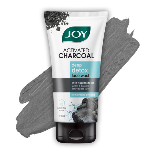Joy Activated Charcoal Face Wash For Oily Skin To Controls Oil & Removes Dirt & Blackheads