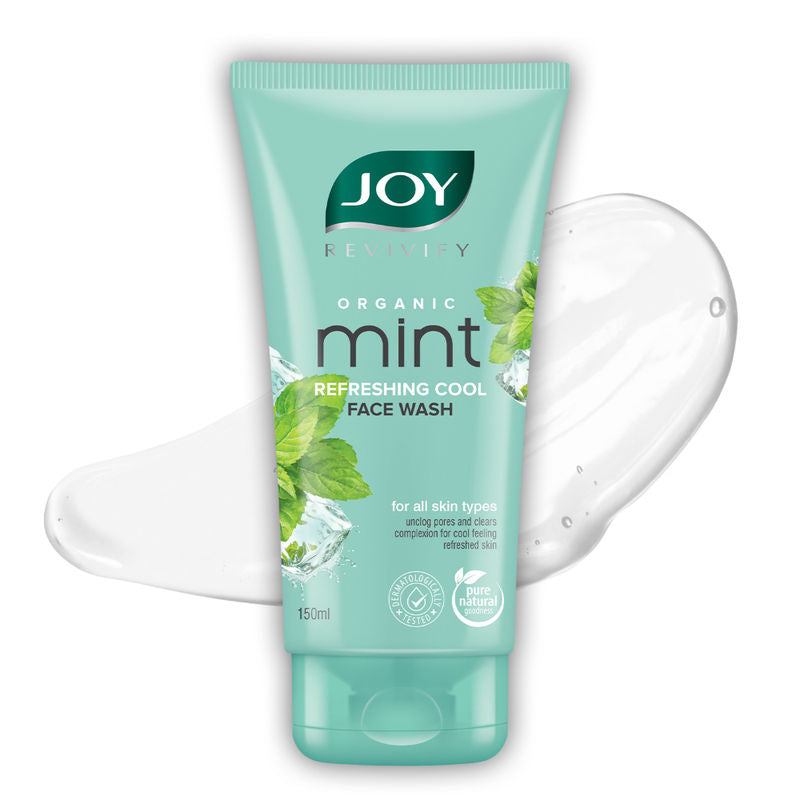 Joy Cool Mint Face Wash - Controls Blackheads, Dark Spots & Acne For All Day Freshness