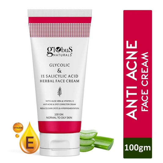 Globus Naturals Glycolic & 1% Salicylic Acid Herbal Face Cream