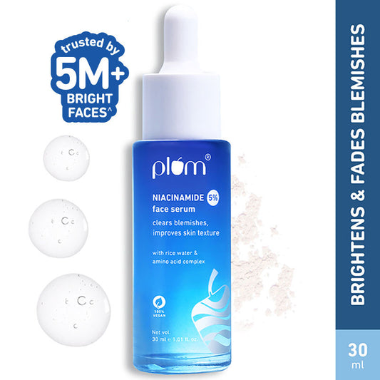 Plum 5% Niacinamide Face Serum With Amino Acid - Fades Blemishes For Bright Skin, Beginner-Friendly