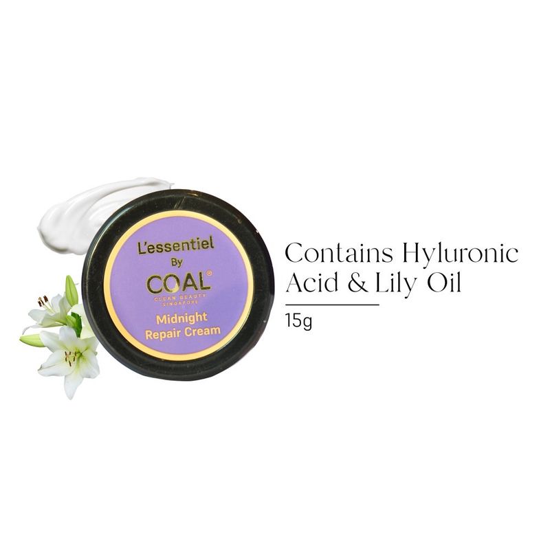 COAL Clean Beauty Midnight Repair Cream With Lily Oil Repairs, Improves Skin’s Elasticity