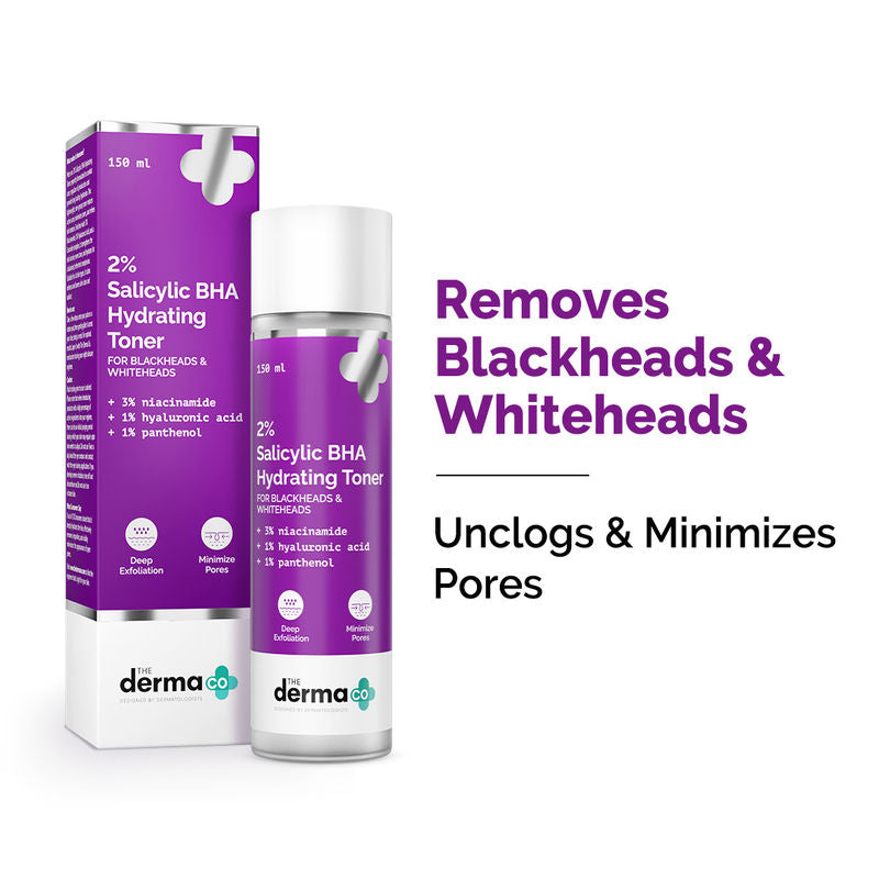 The Derma Co 2% Salicylic BHA Hydrating Toner for Oily and Acne Prone Skin