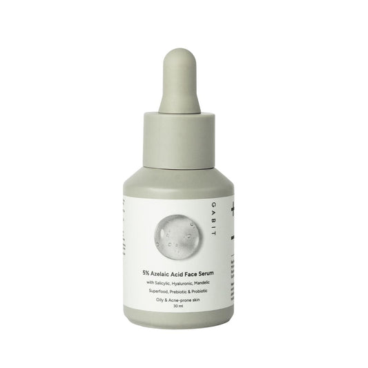 GABIT 5% AZELAIC ACID FACE SERUM FOR ACNE, BLACKHEADS, OPEN PORES & SPOTS WITH SALICYLIC & MANDELIC(30ML)