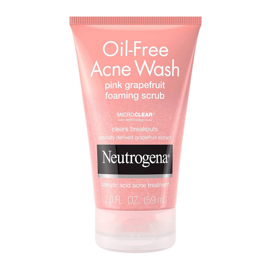 Oil-Free Acne Wash Pink Grapefruit Foaming Scrub - 2 oz