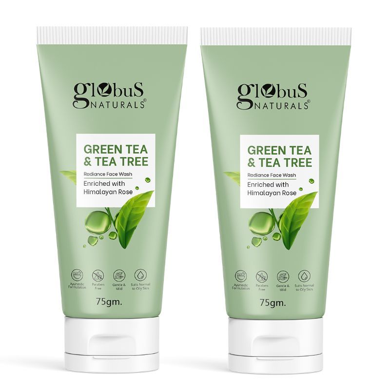 Globus Naturals Green Tea & Tea Tree Face Wash - Pack of 2
