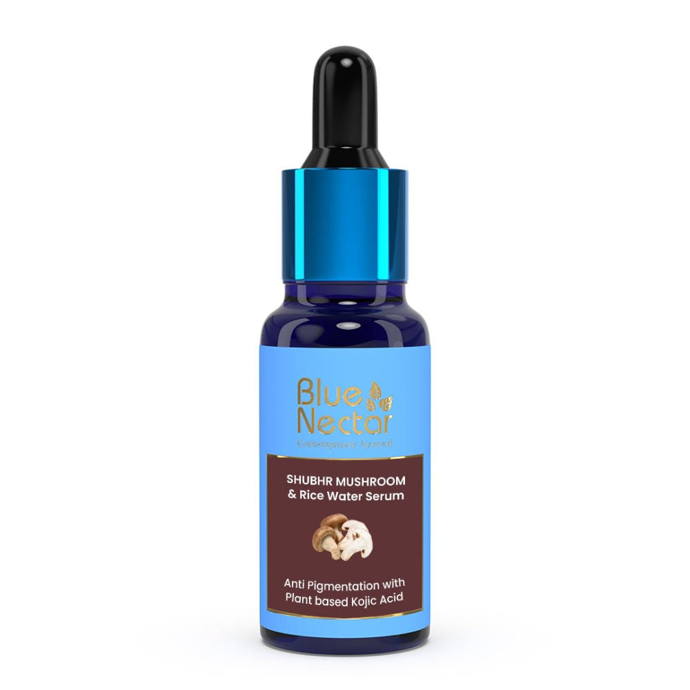 Blue Nectar Kojic Acid Face Serum for Pigmentation with Rice Water & Mushroom (30ML)