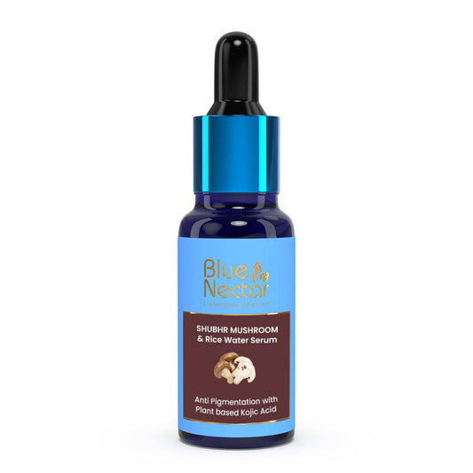 Blue Nectar Kojic Acid Face Serum for Pigmentation with Rice Water & Mushroom (30ML)