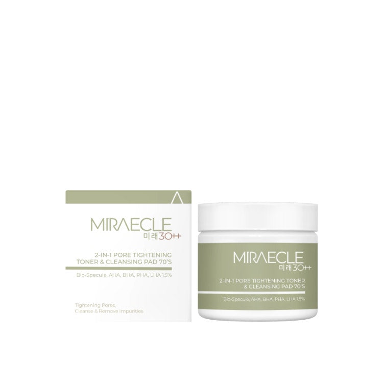 Miraecle 2-In-1 Pore Tightening Cleansing & Toner Pad 70S