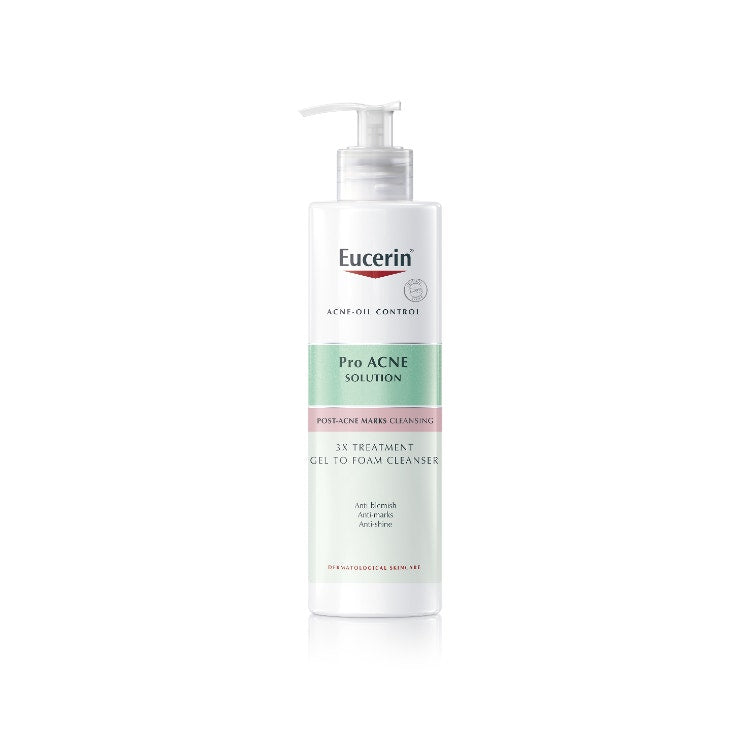 Eucerin Pro Acne Solution Post-Acne Marks Cleansing 3X Treatment Gel To Foam Cleanser 400Ml