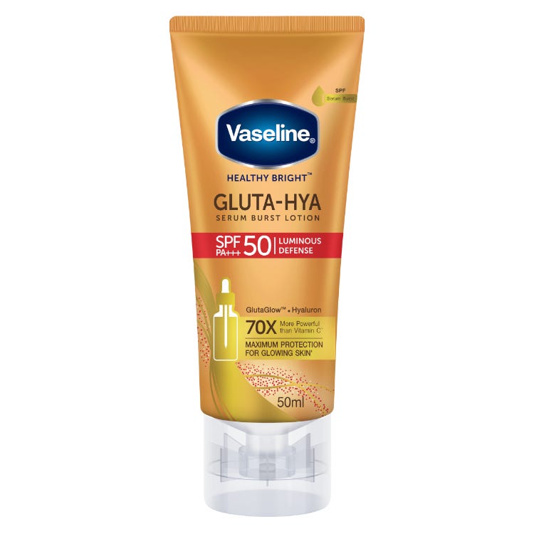 Vaseline Healthy Bright Gluta-Hya Serum Burst Lotion Luminous Defence Spf50 50Ml