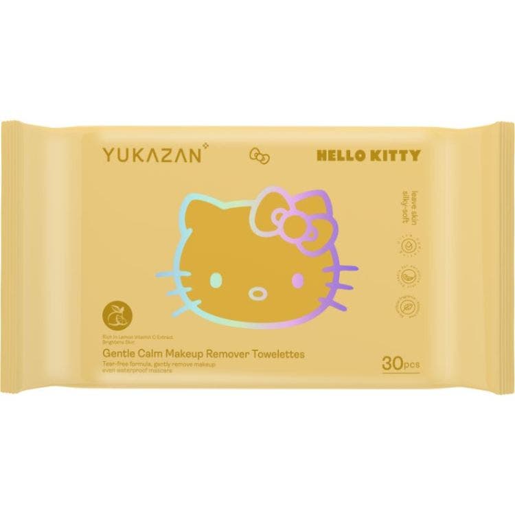 Yukazan Hello Kitty Gentle Calm Makeup Remover Towelettes Rich In Vitamin C 30S