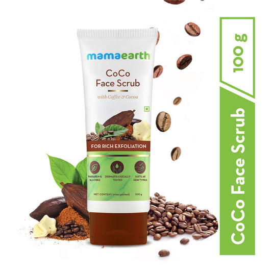 Mamaearth CoCo Face Scrub with Coffee & Cocoa for Rich Exfoliation