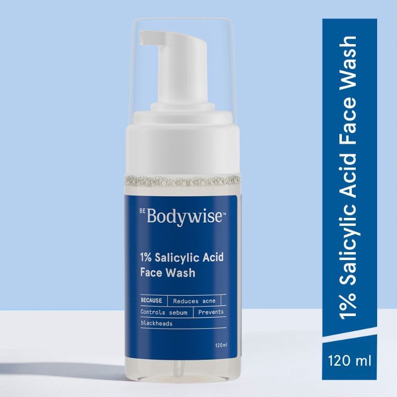 Be Bodywise Oil Control Face Wash for Acne- 1% Salicylic Acid (Fragrance- SLS- Soap Free)