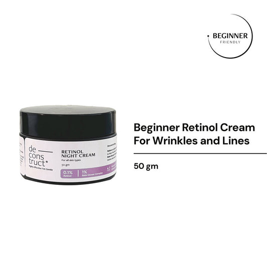 Deconstruct 0.1% Retinol Night Cream, Anti Aging Face Cream For Wrinkles & Lines